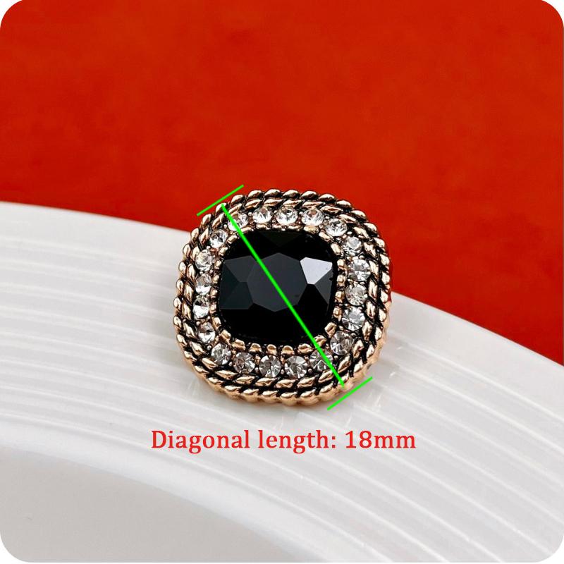 10pcs Metal Button Sewing Clothing Sweater Square Button Inlaid Rhinestones Decorative High-Grade Button DIY Craft Accessories 10pcs
10pcs Metal Button Sewing Clothing Sweater Square Button Inlaid Rhinestones Decorative High-Grade Button DIY Craft Accessories 10pcs