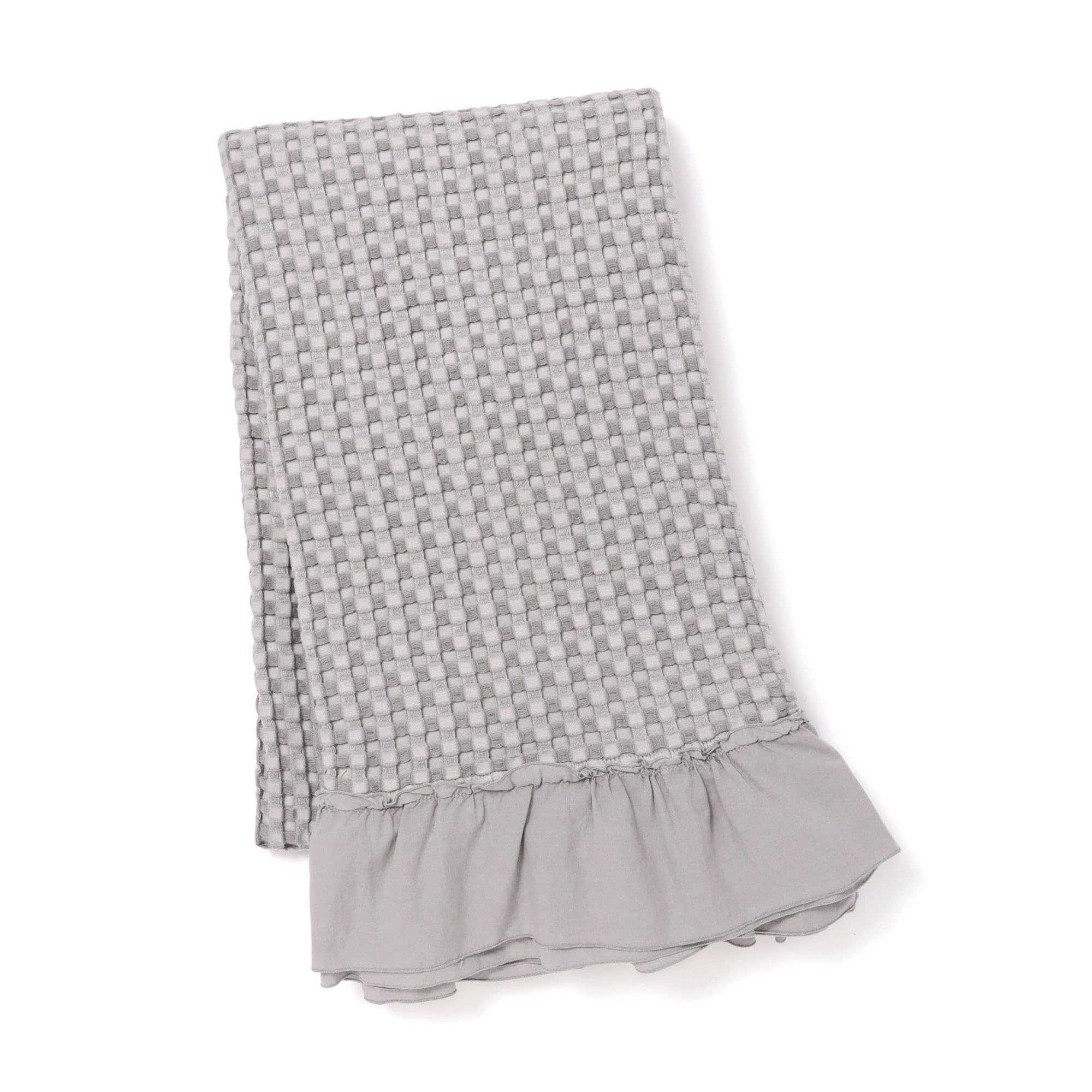 Francfranc Smooth Waffle Blanket, Double, Gray, Ruffled, Throw
Francfranc Smooth Waffle Blanket, Double, Gray, Ruffled, Throw