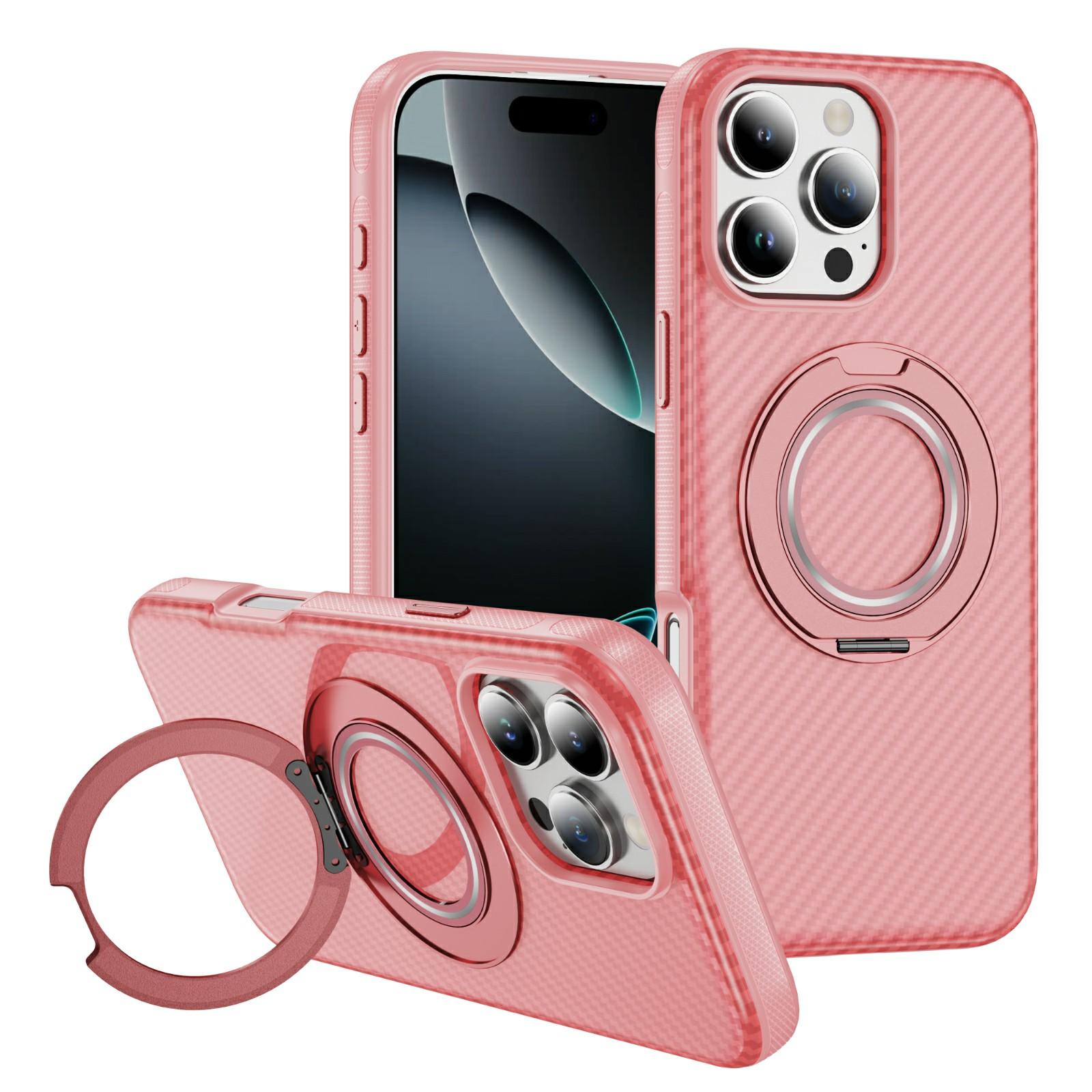 For iPhone 16 Pro Max Case Compatible with MagSafe Carbon Fiber Texture PC + TPU Back Cover with Ring Kickstand
For iPhone 16 Pro Max Case Compatible with MagSafe Carbon Fiber Texture PC + TPU Back Cover with Ring Kickstand