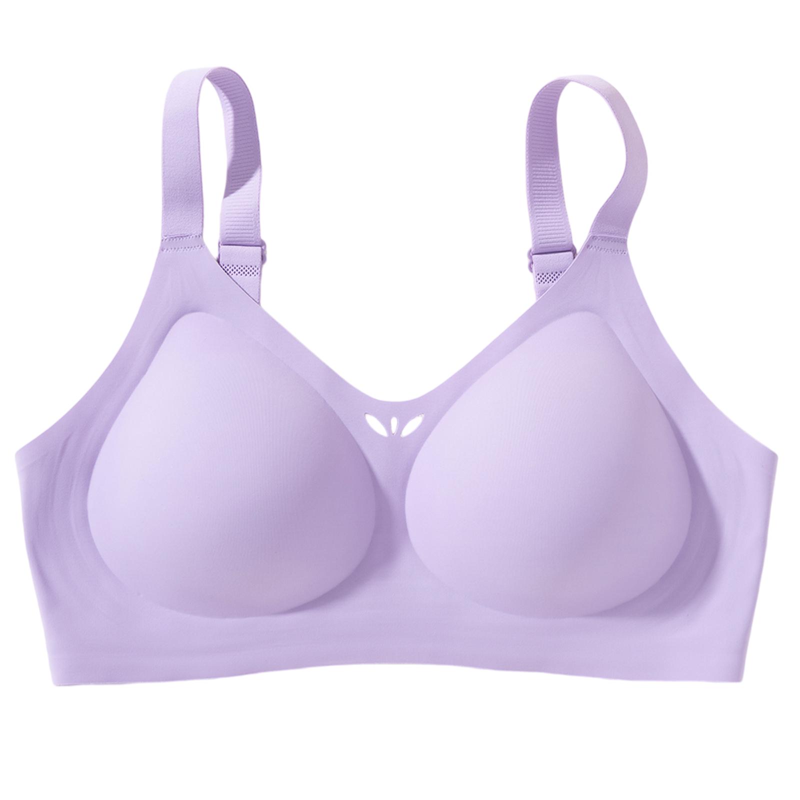 Ice Silk Seamless Jelly Bra, Skin-Friendly Breathable Body Fit Simple Fashion Underwear Lavender XL
Ice Silk Seamless Jelly Bra, Skin-Friendly Breathable Body Fit Simple Fashion Underwear Lavender XL
