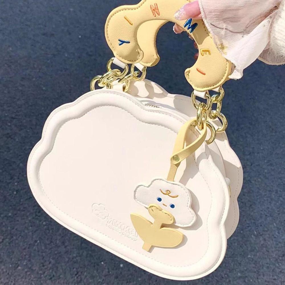 Letter Embroidery Handle Cream Clouds Crossbody Bag Pu Leather Pu Handbag Cute Outdoor
Letter Embroidery Handle Cream Clouds Crossbody Bag Pu Leather Pu Handbag Cute Outdoor