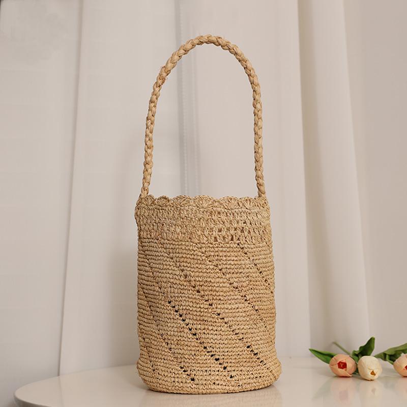 Casual Natural Straw Handmade Hook Grass Bucket Bag Women s Seaside Vacation Shoulder Bag Summer Style Braided Bag
Casual Natural Straw Handmade Hook Grass Bucket Bag Women s Seaside Vacation Shoulder Bag Summer Style Braided Bag