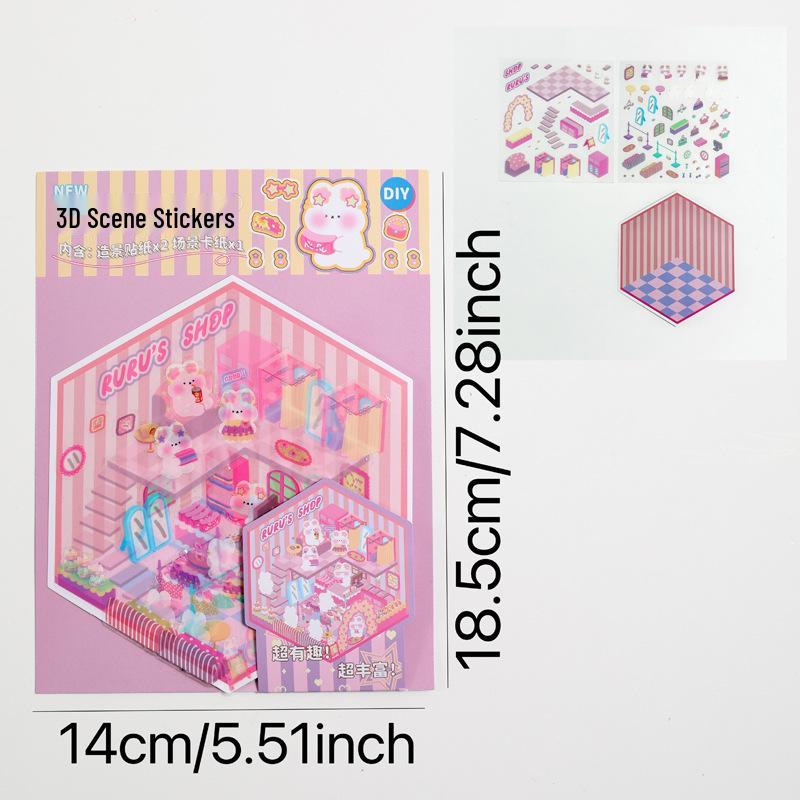 Creative 3D Layered Scenery Stickers for Bullet Journals - Handmade, No-Cut, Stereo Decorations for Kids
Creative 3D Layered Scenery Stickers for Bullet Journals - Handmade, No-Cut, Stereo Decorations for Kids