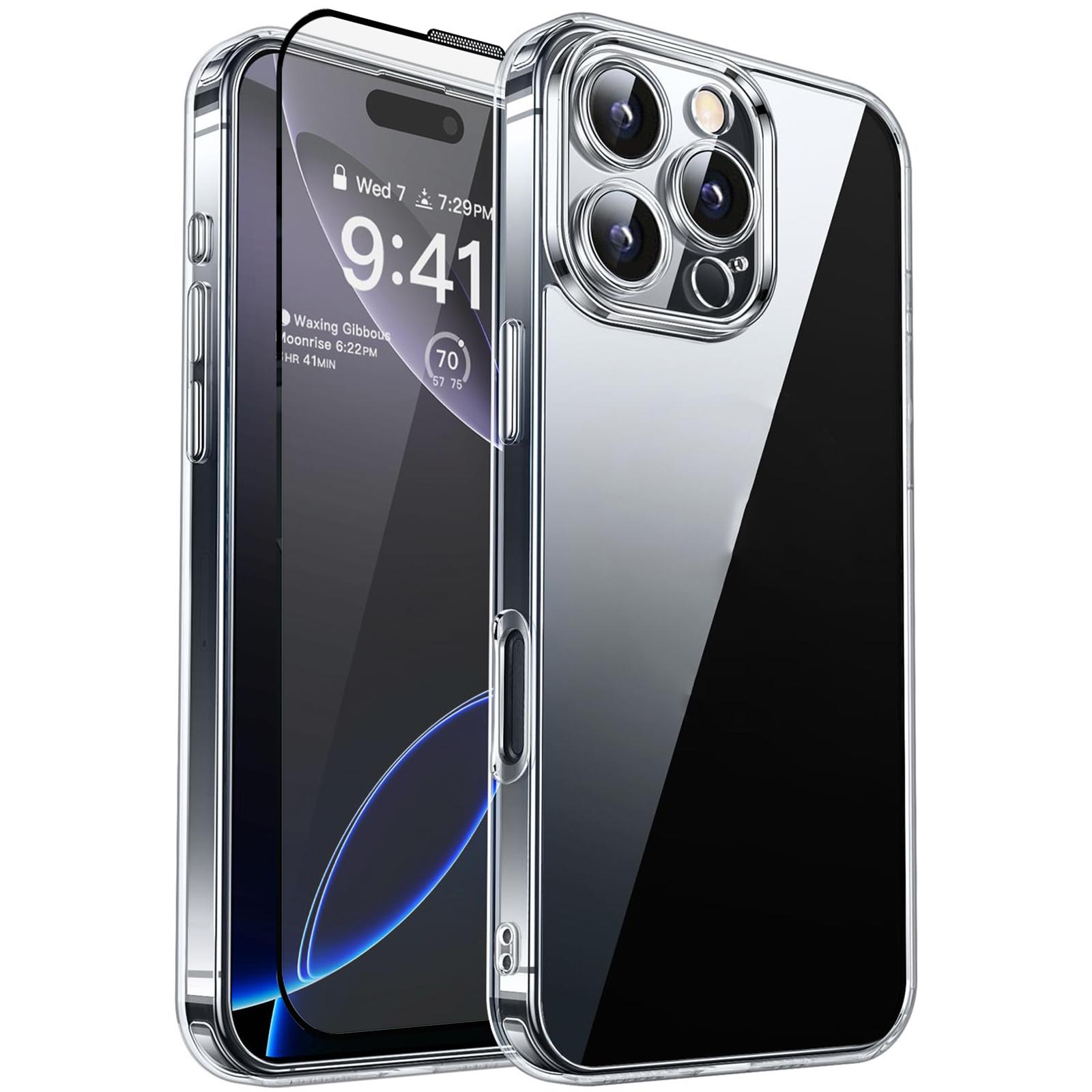 RURIHAI For iPhone 16 Pro Case Clear TPU Phone Cover with Easy Installation High Aluminium-Silicon Glass Film A
RURIHAI For iPhone 16 Pro Case Clear TPU Phone Cover with Easy Installation High Aluminium-Silicon Glass Film A