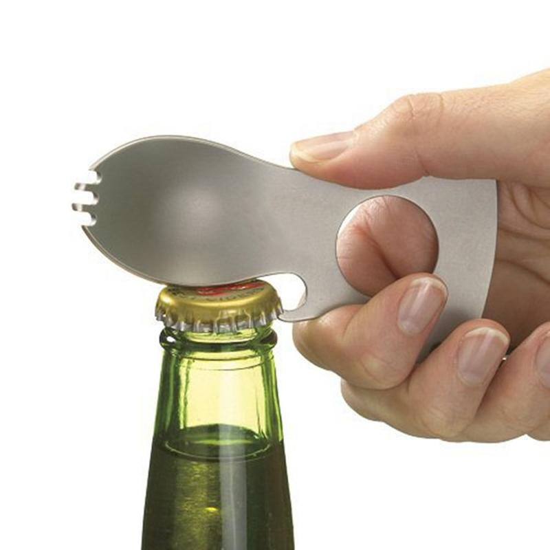Stainless Steel Outdoor Multi Function EDC Spoon Fork Hex Wrench Bottle Opener Carabiner Camping Picnic Tableware Tactical Spork серый
Stainless Steel Outdoor Multi Function EDC Spoon Fork Hex Wrench Bottle Opener Carabiner Camping Picnic Tableware Tactical Spork серый