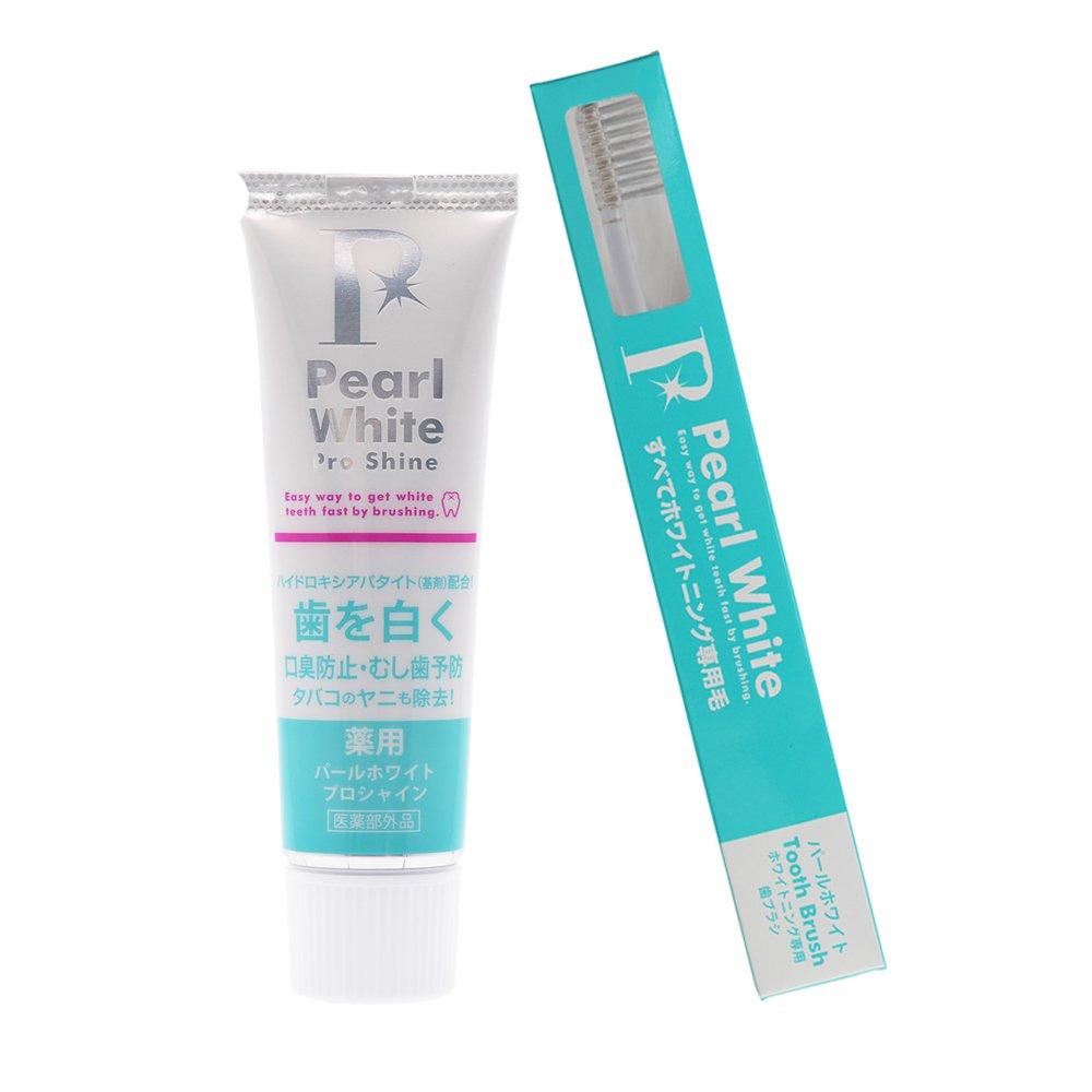 Pearl White Medicinal Pearl White Pro Shine 40g 1 bottle + Special Toothbrush Limited Set Toothpaste Removes Yellowing Prevents Bad Breath
Pearl White Medicinal Pearl White Pro Shine 40g 1 bottle + Special Toothbrush Limited Set Toothpaste Removes Yellowing Prevents Bad Breath