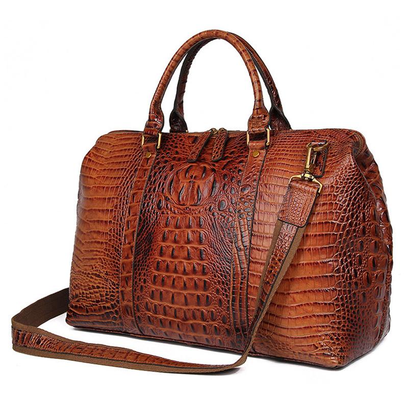 MAHEU High Fashion Men Women Leather Travel Duffle Bag Top Layer Cowhide Handbag Laptop Female Business Bag Alligator Pattern
MAHEU High Fashion Men Women Leather Travel Duffle Bag Top Layer Cowhide Handbag Laptop Female Business Bag Alligator Pattern