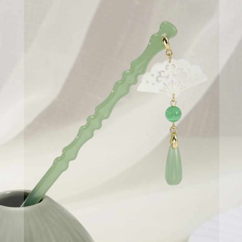 Китайская серо-зеленая кисточка ацетатная заколка для волос для Ханфу Ципао Женщины
Китайская серо-зеленая кисточка ацетатная заколка для волос для Ханфу Ципао Женщины