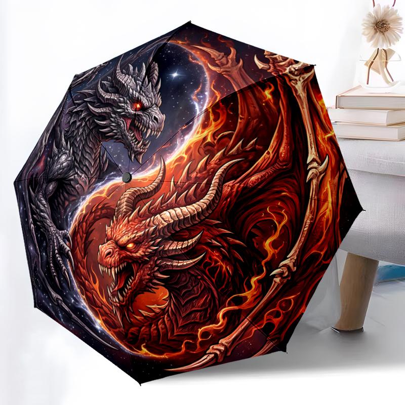 1pc Sturdy 8-Bone Auto Umbrella, Majestic Golden Dragon Umbrella, Digital Printed, Foldable Umbrella for On-the-Go Outdoor Use
1pc Sturdy 8-Bone Auto Umbrella, Majestic Golden Dragon Umbrella, Digital Printed, Foldable Umbrella for On-the-Go Outdoor Use