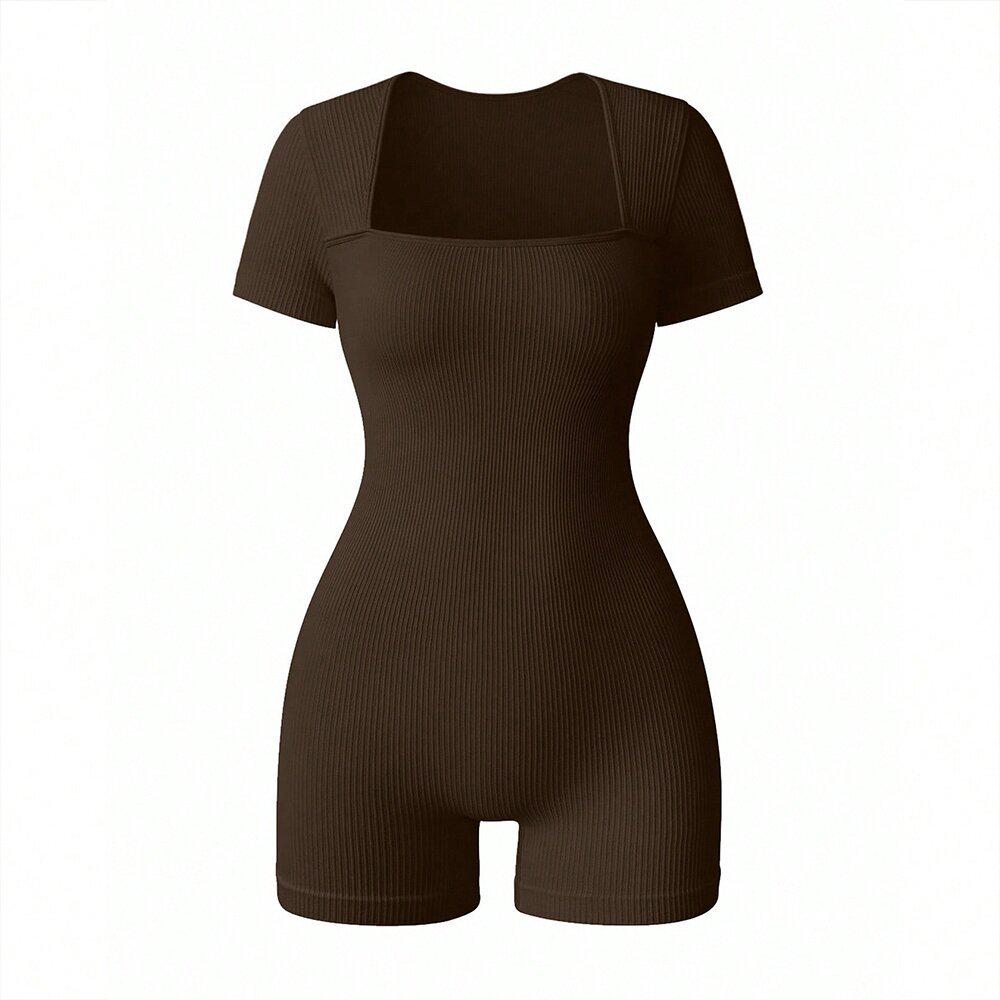 Cross-border Square Neck Short Sleeve Yoga Bodysuit Medium коричневий
Cross-border Square Neck Short Sleeve Yoga Bodysuit Medium коричневий