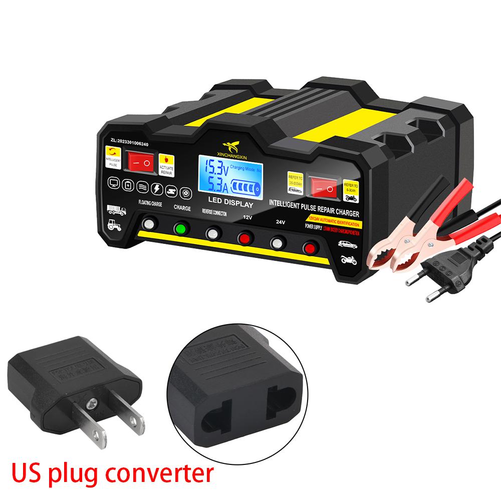 Full Automatic Car Battery Charger For Wet Dry Lead Acid LCD Display 300AH Intelligent Pulse Repair Battery Charger EU Plug 220W
Full Automatic Car Battery Charger For Wet Dry Lead Acid LCD Display 300AH Intelligent Pulse Repair Battery Charger EU Plug 220W