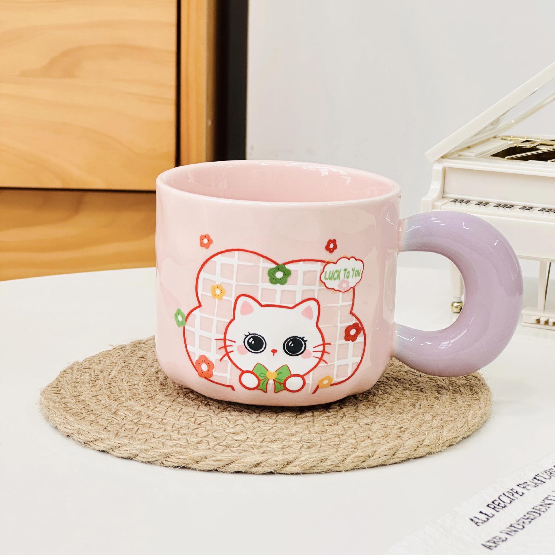 Cat Cartoon Cute Ceramic Cup with Lid Spoon Set Water Cup Home Mug Souvenir Present Cup High Appearance Durable 450ML
Cat Cartoon Cute Ceramic Cup with Lid Spoon Set Water Cup Home Mug Souvenir Present Cup High Appearance Durable 450ML