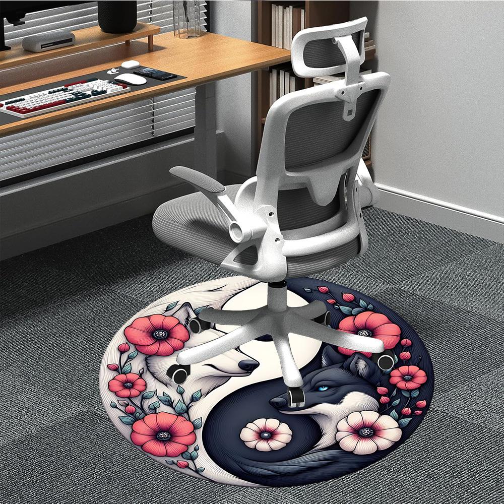 1PC Wolf Yin Yang Office Round Rug, Non slip, Soft and Durable Office Rug for Interior Decoration, Perfect for Office 80cm
1PC Wolf Yin Yang Office Round Rug, Non slip, Soft and Durable Office Rug for Interior Decoration, Perfect for Office 80cm