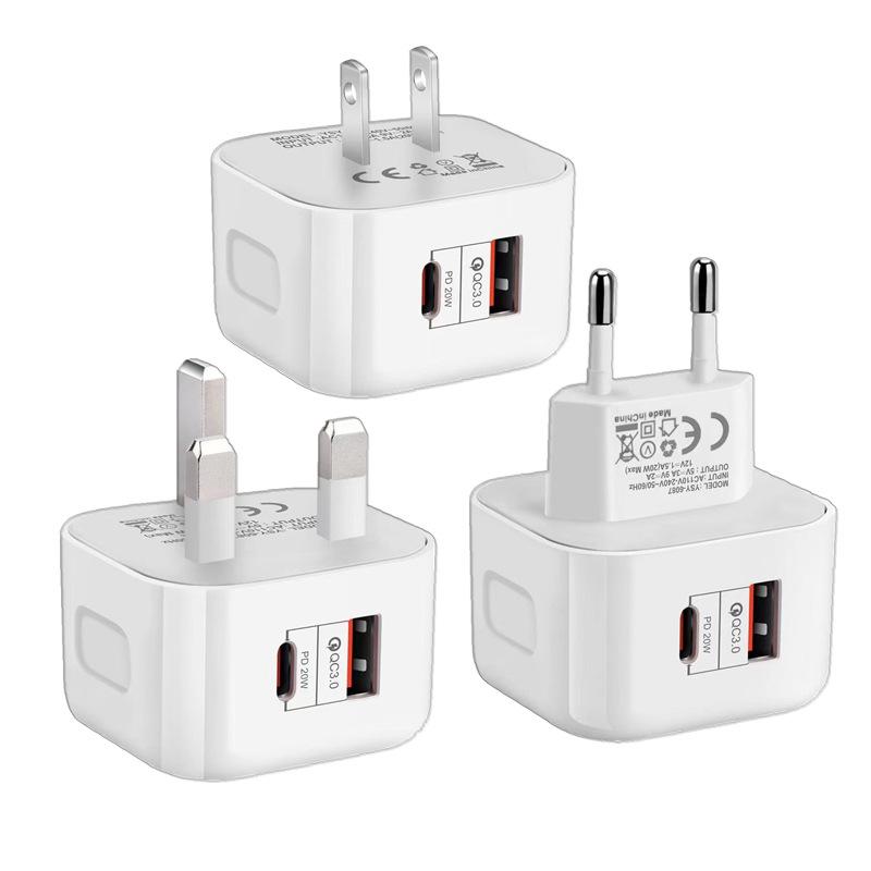 PD 20W Dual Port Charger: USB-C & USB, EU/US Standard Box Needed Order Separately
PD 20W Dual Port Charger: USB-C & USB, EU/US Standard Box Needed Order Separately