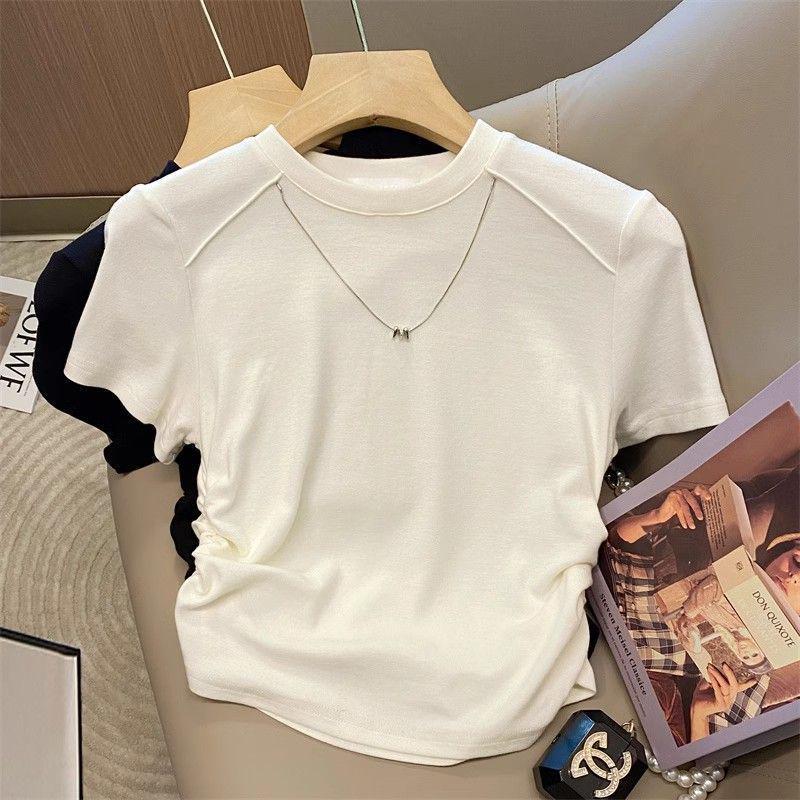 Women s Ruched Waist Modal Cotton Crew Neck Short Sleeve Summer Top M (80-100 Jin) серый
Women s Ruched Waist Modal Cotton Crew Neck Short Sleeve Summer Top M (80-100 Jin) серый