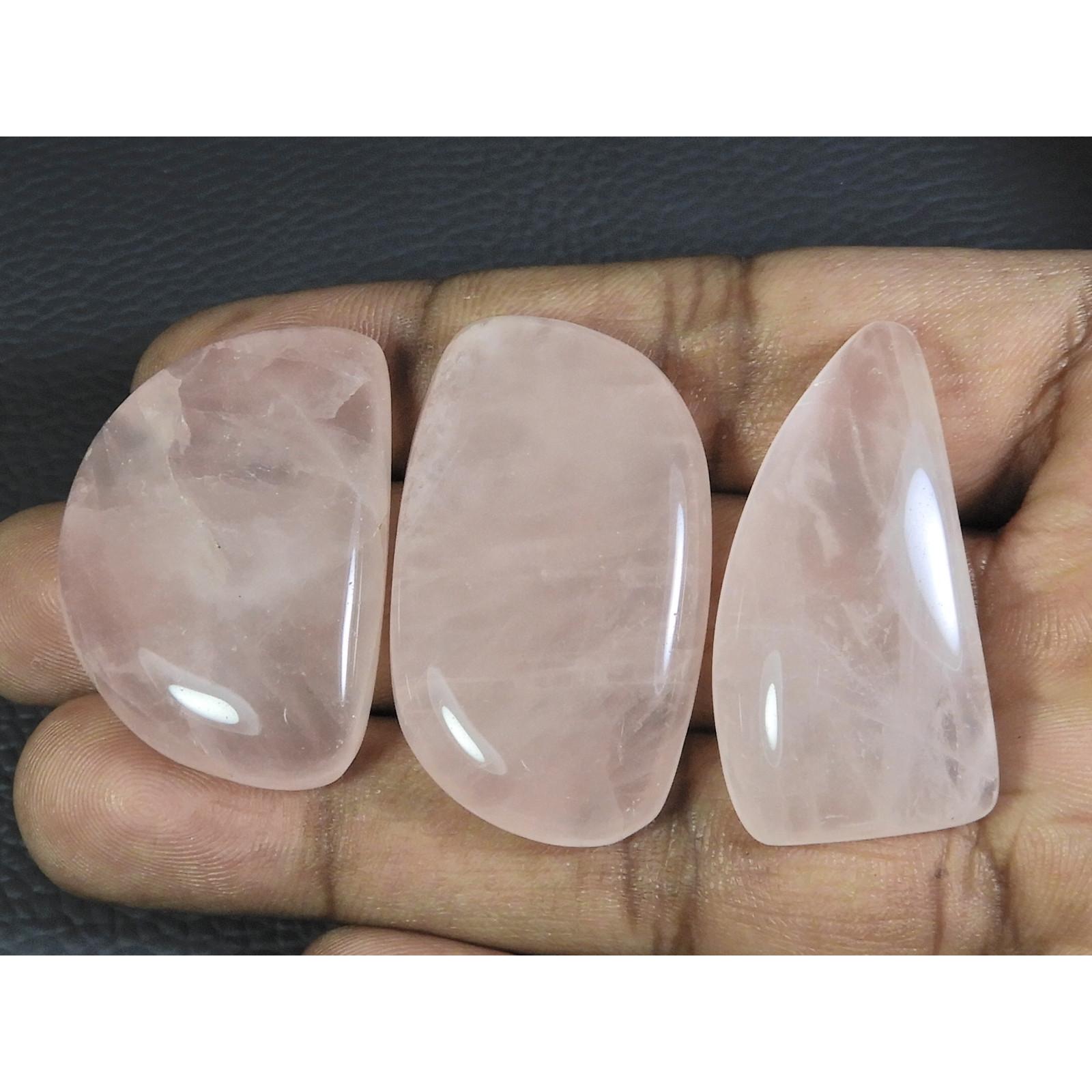 3Pcs Natural Baby Pink Rose Quartz Fancy Cabochon Loose Gemstone Lot 203Cts. A-755
3Pcs Natural Baby Pink Rose Quartz Fancy Cabochon Loose Gemstone Lot 203Cts. A-755