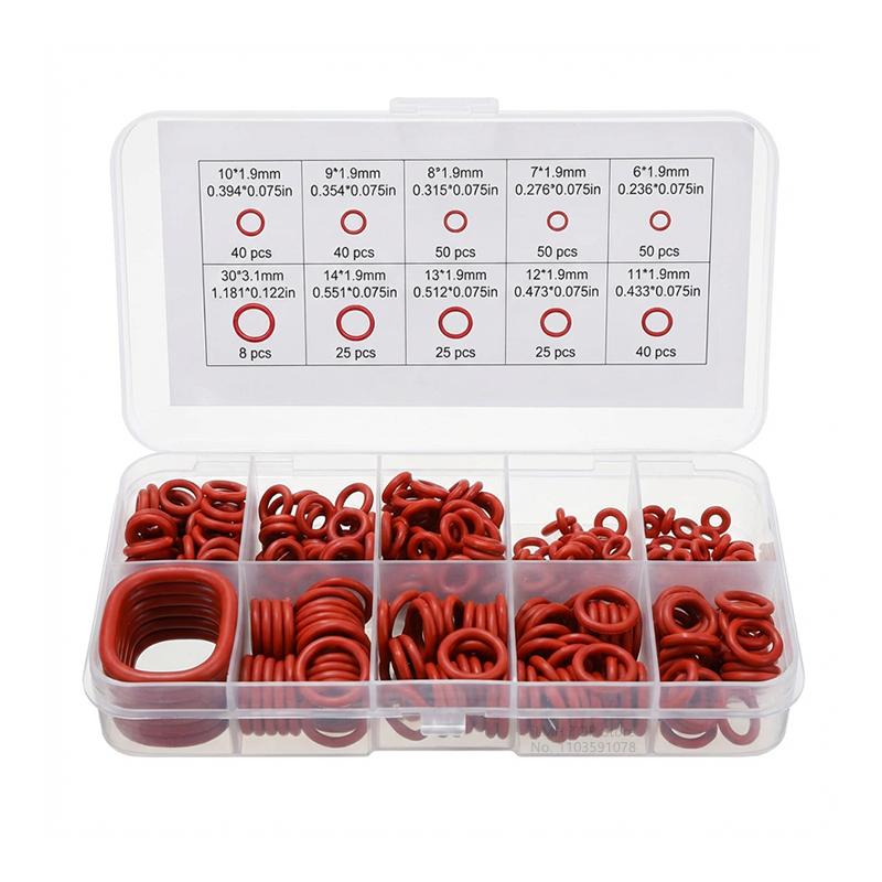 351 Pcs Silicone O-ring Kit Nitrile Rubber Oil Heat Resistant Sealing Gasket Assortment Boxed Metric O Ring for Car Auto Vehicle червоний
351 Pcs Silicone O-ring Kit Nitrile Rubber Oil Heat Resistant Sealing Gasket Assortment Boxed Metric O Ring for Car Auto Vehicle червоний
