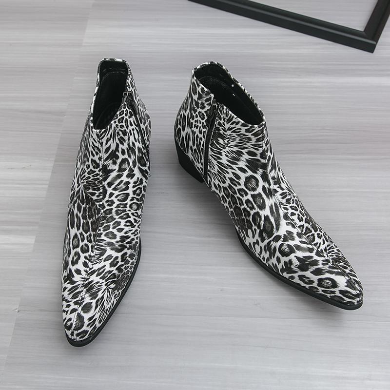 Men s Elevator Chelsea Boots High Heel Zip Design Leopard Print Leather Ankle Boots Anti-Slip Casual Formal Men s Boots 38 білий
Men s Elevator Chelsea Boots High Heel Zip Design Leopard Print Leather Ankle Boots Anti-Slip Casual Formal Men s Boots 38 білий