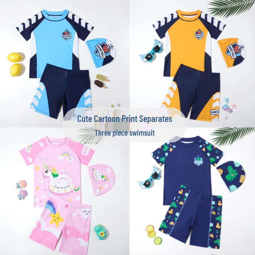 Kids Three-Piece Swimsuit Set - Boys & Girls, Mid-Large Sizes, Summer Beachwear 2XL (Height 120cm)
Kids Three-Piece Swimsuit Set - Boys & Girls, Mid-Large Sizes, Summer Beachwear 2XL (Height 120cm)