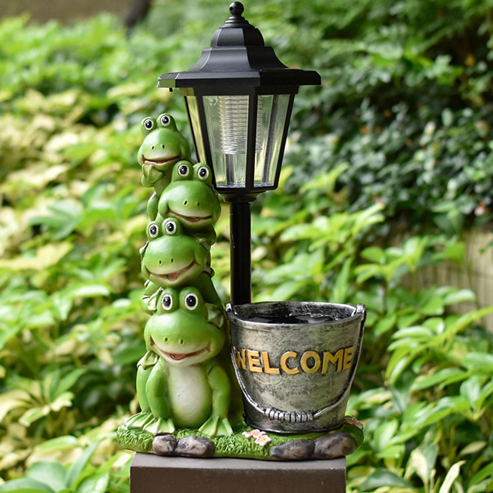 Садовые лягушки Ведро Статуя Солнечный свет Смола Скульптура, Уникальный, Ландшафтный светильник Декоративный для улицы
Садовые лягушки Ведро Статуя Солнечный свет Смола Скульптура, Уникальный, Ландшафтный светильник Декоративный для улицы