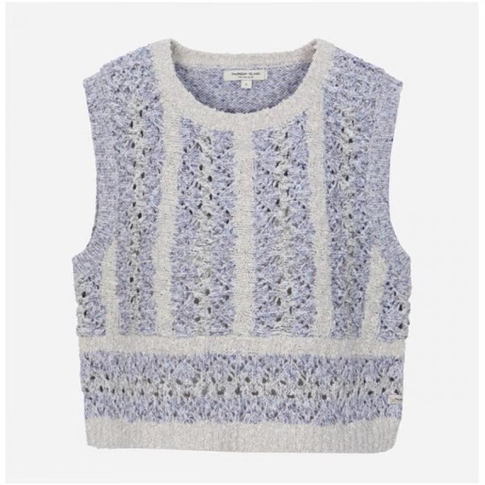 Thursday Island Round Neck Croche Knit Vest T262mvt132w blue (BL)/S
Thursday Island Round Neck Croche Knit Vest T262mvt132w blue (BL)/S