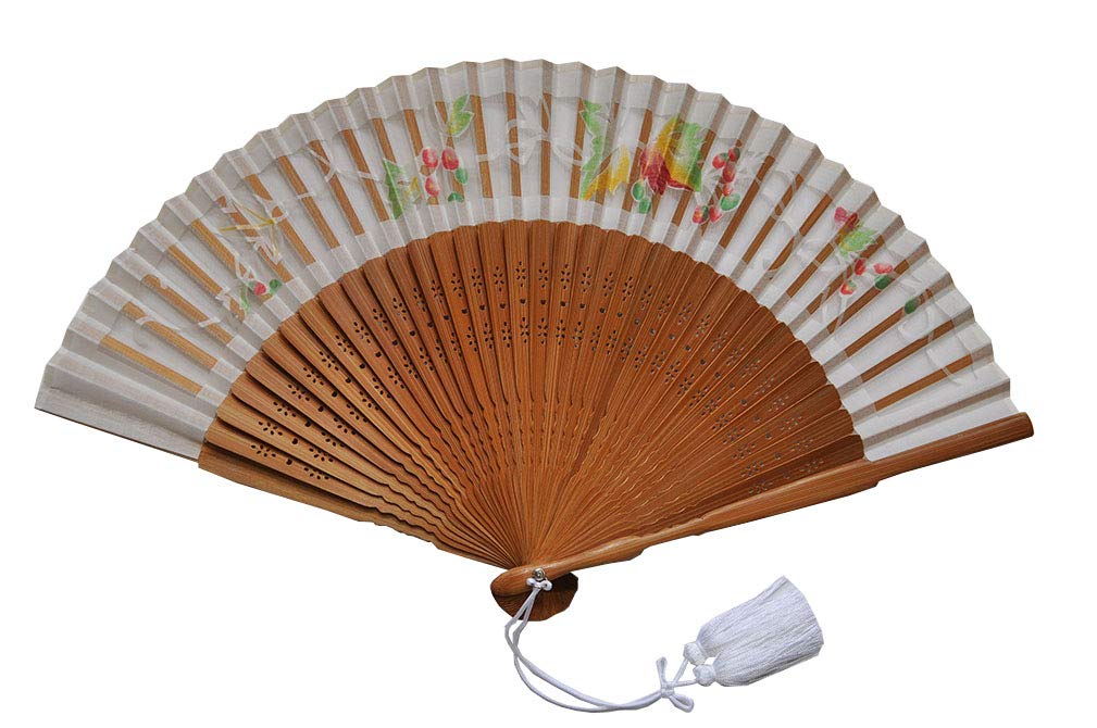 Women s Silk Fan Paper-cut Short Fan Grape Pattern, White
Women s Silk Fan Paper-cut Short Fan Grape Pattern, White