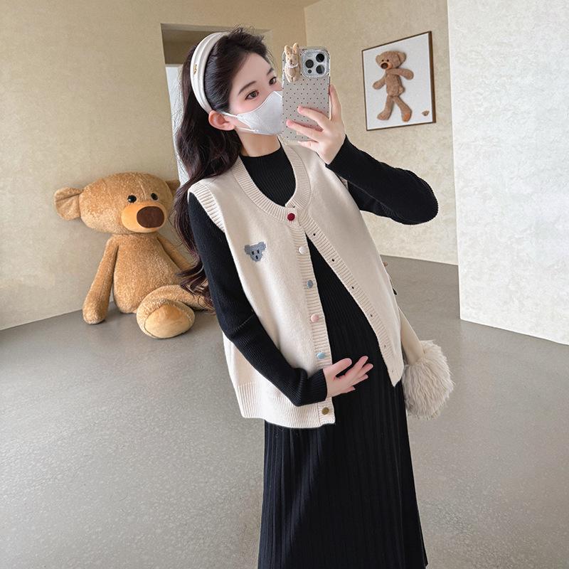 2025 Autumn/Winter Korean Casual Loose Cartoon Vest with Pleated Wool Maternity Dress M
2025 Autumn/Winter Korean Casual Loose Cartoon Vest with Pleated Wool Maternity Dress M