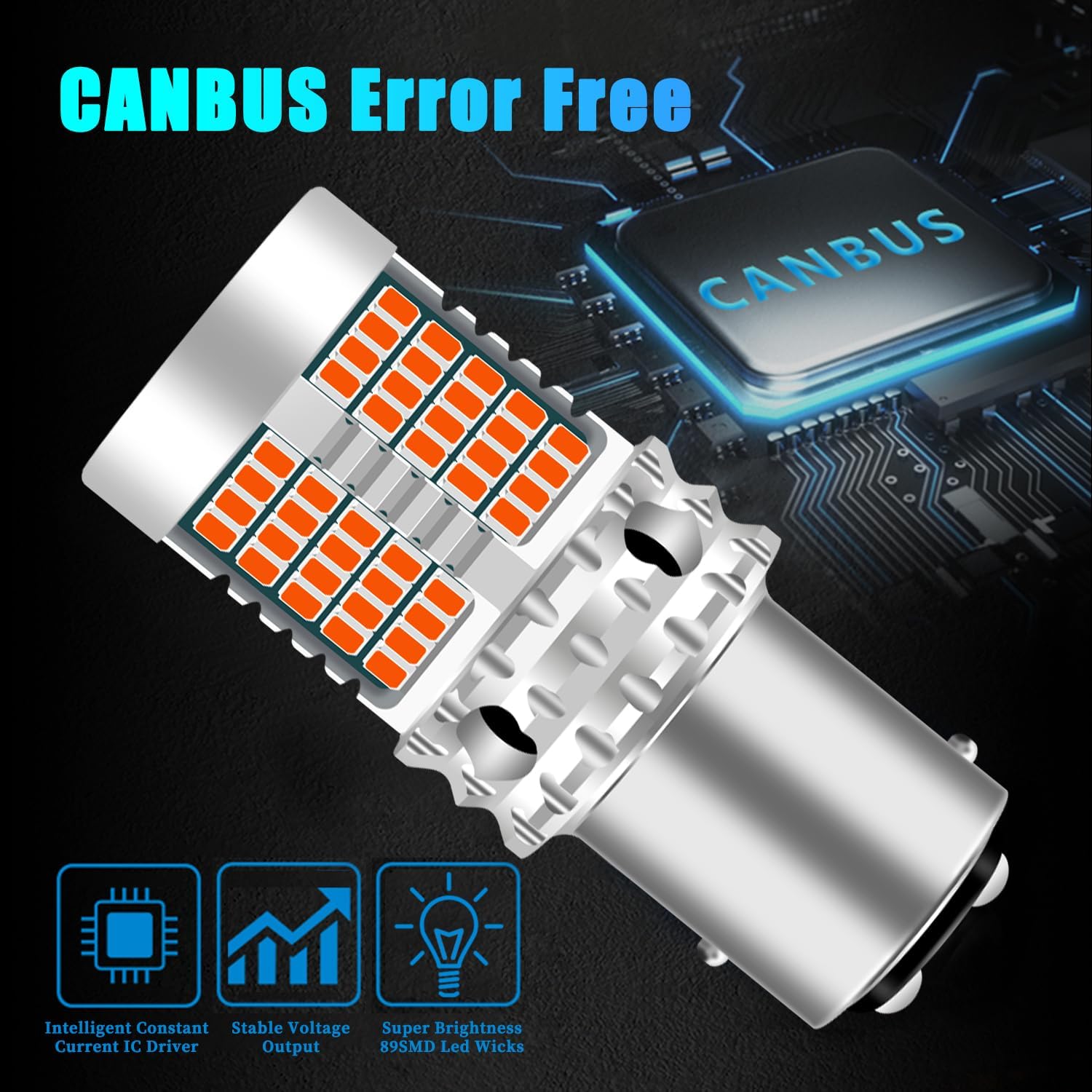 2Pcs 1157 p21/5w BAY15D LED Bulb for Tail Light Red, CANBUS Error Free Anti Hyper Flash 2016 89SMD 4000LM Extremely Bright Automotive Replacement
2Pcs 1157 p21/5w BAY15D LED Bulb for Tail Light Red, CANBUS Error Free Anti Hyper Flash 2016 89SMD 4000LM Extremely Bright Automotive Replacement