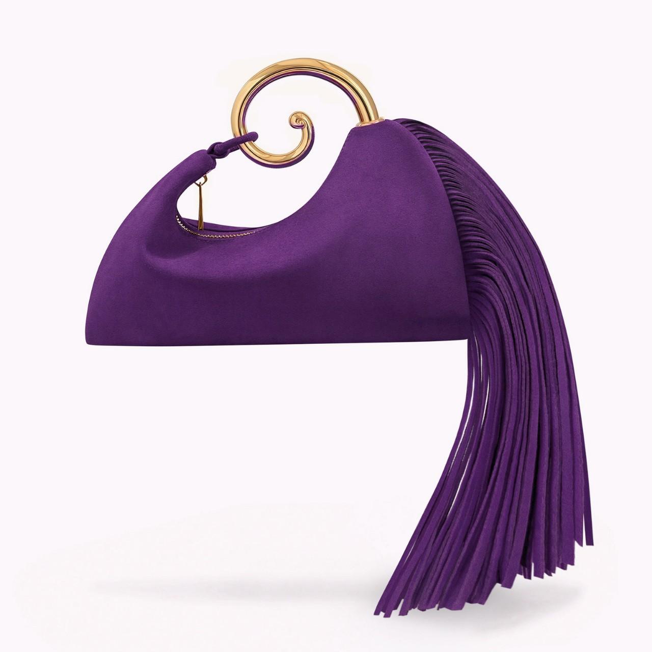 Trendy Creative Horsetail Shape Women s Handbag French Elegant Tassel Design Metal Ring Cloud Bag Prom Clutch Purse Banquet Bags фиолетовый
Trendy Creative Horsetail Shape Women s Handbag French Elegant Tassel Design Metal Ring Cloud Bag Prom Clutch Purse Banquet Bags фиолетовый