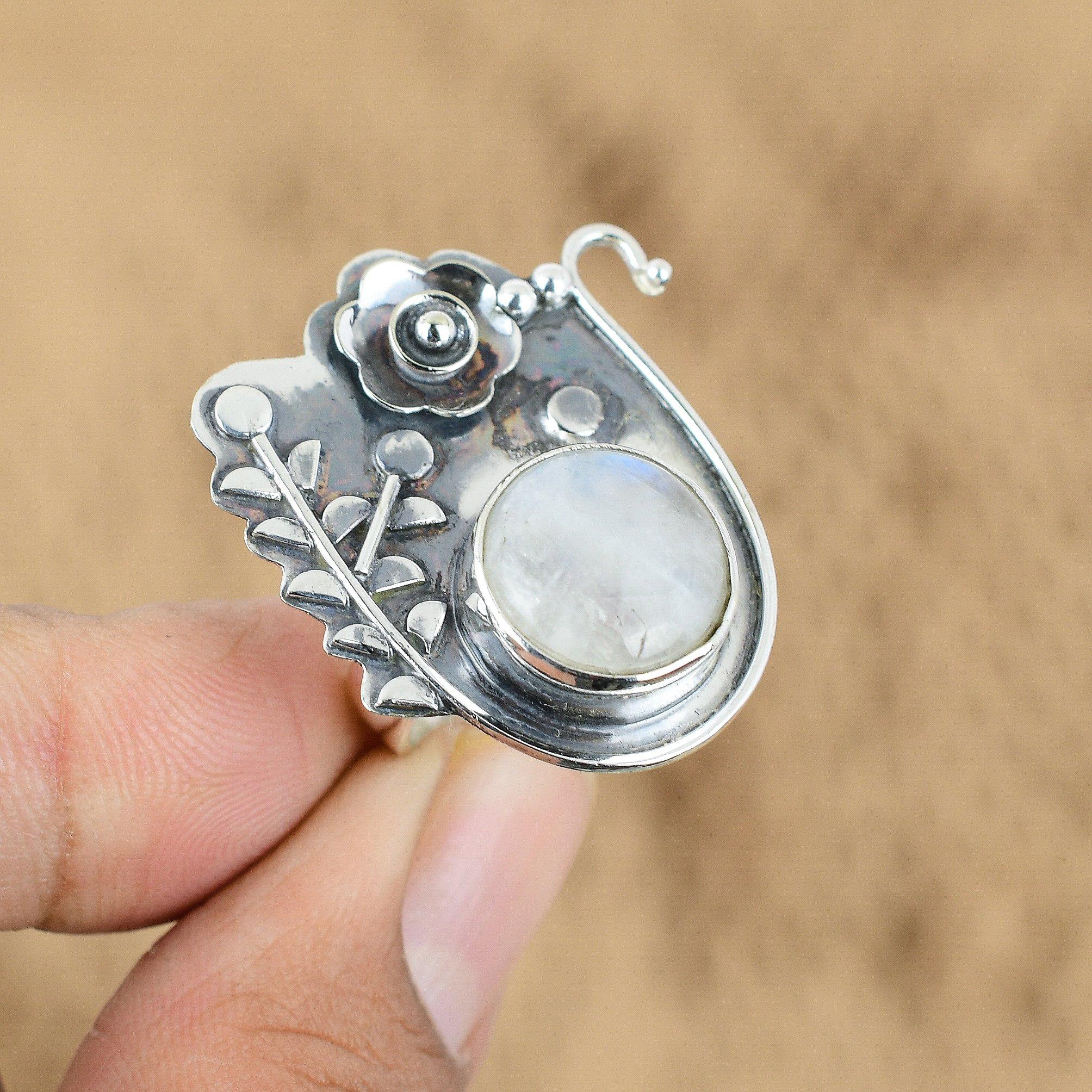 Mothers day Sale Rainbow Moonstone Stone 925 Silver Promise Flower Ring Jewelry Yes 
Mothers day Sale Rainbow Moonstone Stone 925 Silver Promise Flower Ring Jewelry Yes