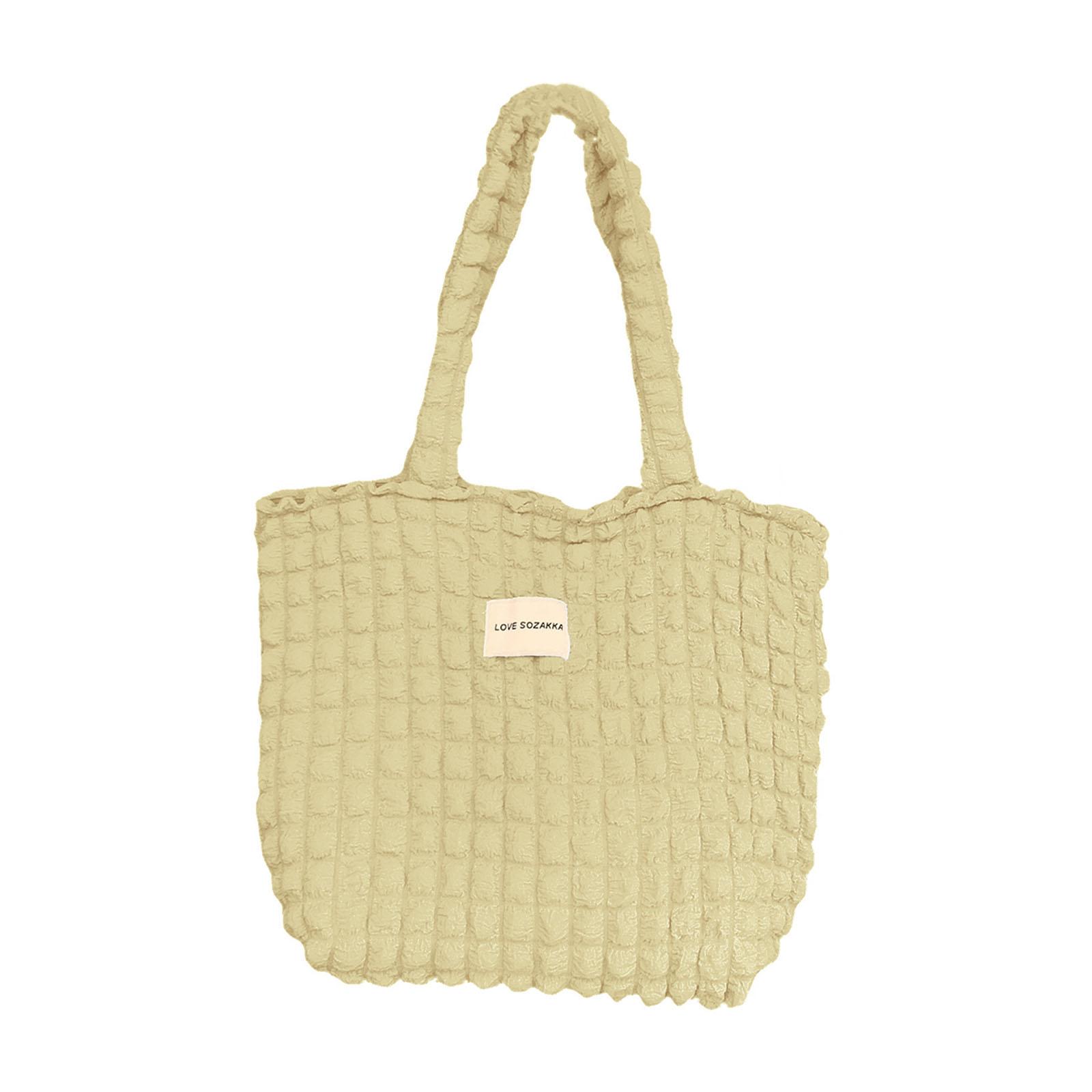 Нежная плиссированная сумка-тоут из пузырькового материала, большая вместительная сумка через плечо с застежкой-молнией, универсальная сумка для женщин и девочек, повседневная одежда жёлтый
Нежная плиссированная сумка-тоут из пузырькового материала, большая вместительная сумка через плечо с застежкой-молнией, универсальная сумка для женщин и девочек, повседневная одежда жёлтый