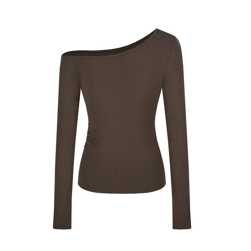 Slim and Thin Off-the-shoulder Long-sleeved Shirt Women s Clothing Early Autumn Design Versatile Bottoming Shirt Student Top XL темно-коричневого кольору
Slim and Thin Off-the-shoulder Long-sleeved Shirt Women s Clothing Early Autumn Design Versatile Bottoming Shirt Student Top XL темно-коричневого кольору