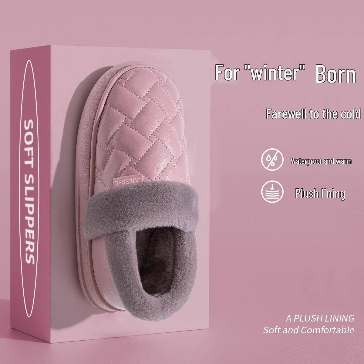 Waterproof Leather-Cotton Slippers, Non-Slip Closed Heel for Indoors 40-41 (Fits 39-40)
Waterproof Leather-Cotton Slippers, Non-Slip Closed Heel for Indoors 40-41 (Fits 39-40)