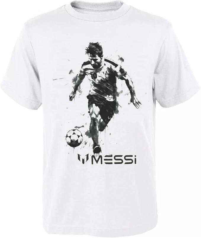 Messi Kicking Sketch Boy s White T-Shirt. US Boy s Sizes 3T-XL. New in Polybag! 150
Messi Kicking Sketch Boy s White T-Shirt. US Boy s Sizes 3T-XL. New in Polybag! 150