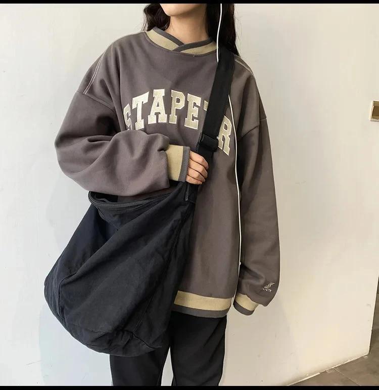 Women s Crossbody Bags Large Canvas Shoulder Bag for Women Cotton Cloth Female Students School Bag Handbags Fashion Korean чёрный
Women s Crossbody Bags Large Canvas Shoulder Bag for Women Cotton Cloth Female Students School Bag Handbags Fashion Korean чёрный