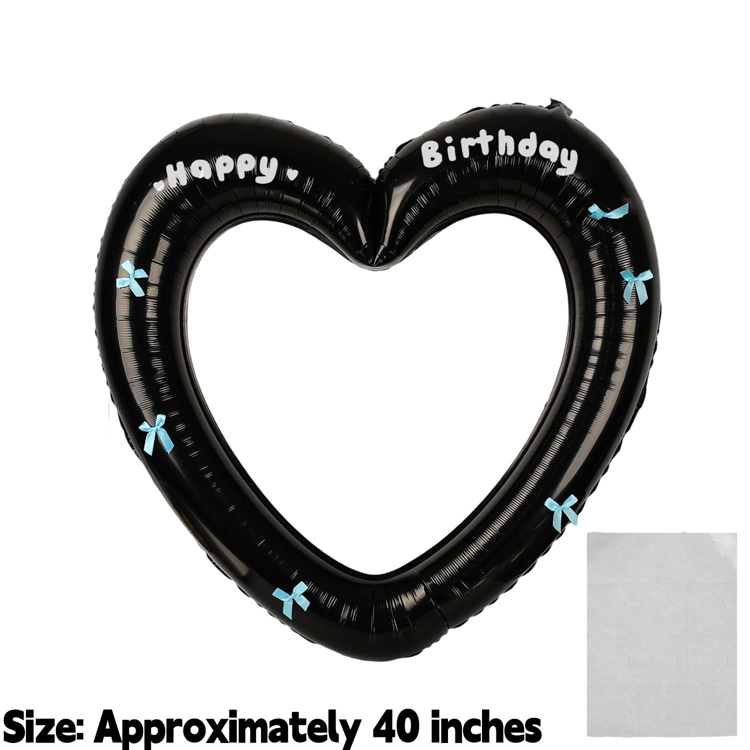 40 Inch Large Happy Birthday Heart Foil Balloon with Bowknot Stickers for Girlsfriend Wedding Party Balloons Decor Photo Props 1pc&40inch чёрный
40 Inch Large Happy Birthday Heart Foil Balloon with Bowknot Stickers for Girlsfriend Wedding Party Balloons Decor Photo Props 1pc&40inch чёрный