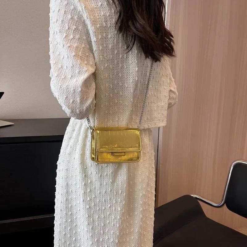 Vintage Women Silver Chic Crossbody Bag Luxury Designer Small Shoulder Bags Fashion Gold Mini Square Cute Pu Leather Handbag
Vintage Women Silver Chic Crossbody Bag Luxury Designer Small Shoulder Bags Fashion Gold Mini Square Cute Pu Leather Handbag