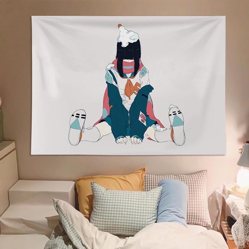 Japanese Style Cute Girl Illustration Tapestry Decorative Wall Art for Bedroom Dormitory Headboard Creative Living Room Decor 74x94cm(29x37in)
Japanese Style Cute Girl Illustration Tapestry Decorative Wall Art for Bedroom Dormitory Headboard Creative Living Room Decor 74x94cm(29x37in)