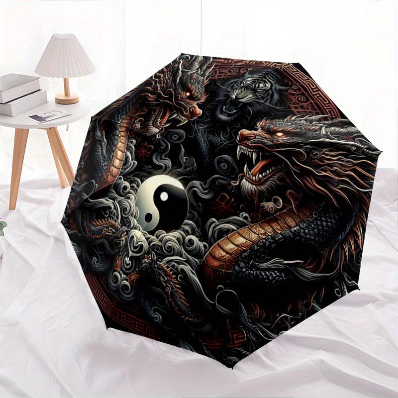 1pc Yin and Yang Dragons Pattern Automatic 3-Fold Umbrella, 8 Iron Frames, High-Value Folding Umbrella, Suitable for Office, Travel and Outdoor A
1pc Yin and Yang Dragons Pattern Automatic 3-Fold Umbrella, 8 Iron Frames, High-Value Folding Umbrella, Suitable for Office, Travel and Outdoor A
