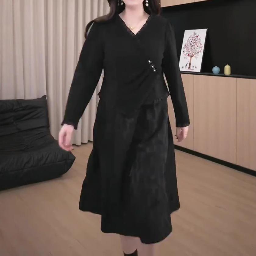 2025 Spring French High Fashion Plus Size Lace Chiffon Casual Dress for Women 5XL (200-220 jin) чёрный
2025 Spring French High Fashion Plus Size Lace Chiffon Casual Dress for Women 5XL (200-220 jin) чёрный