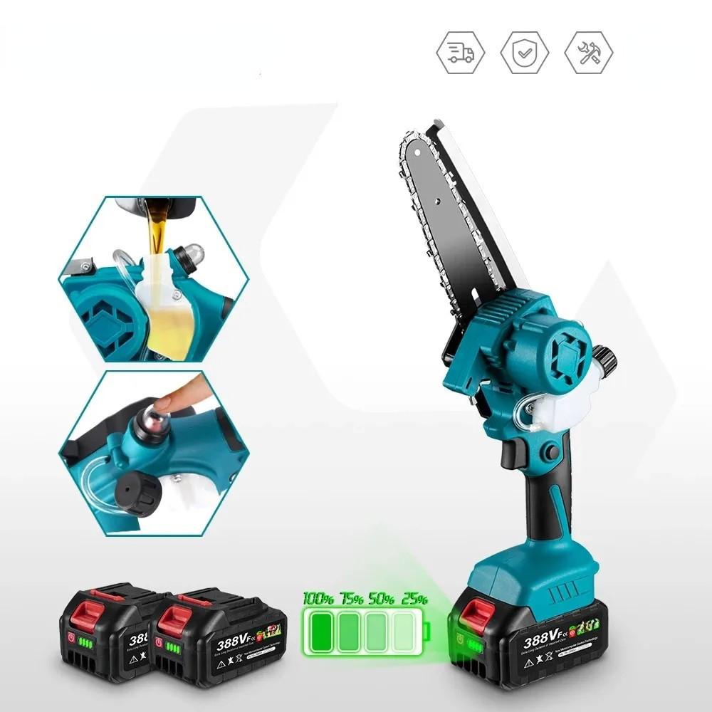 2000W 6-inches Brushless Electric Saw With Adjustable Oil Can Handheld Cordless Logging Chainsaw Branch Cutting Tool
2000W 6-inches Brushless Electric Saw With Adjustable Oil Can Handheld Cordless Logging Chainsaw Branch Cutting Tool