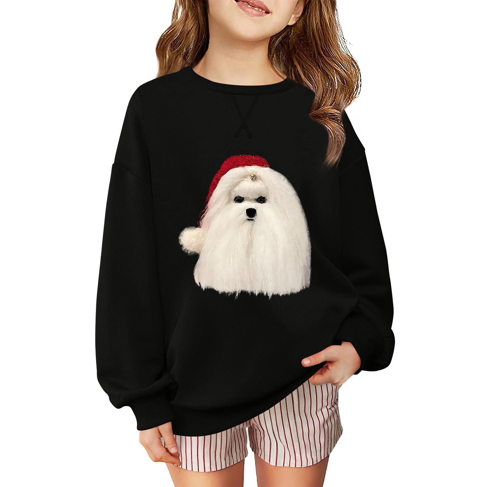 Детский модный повседневный пуловер с длинными рукавами и свободного кроя с рождественским принтом 110 чёрный
Детский модный повседневный пуловер с длинными рукавами и свободного кроя с рождественским принтом 110 чёрный