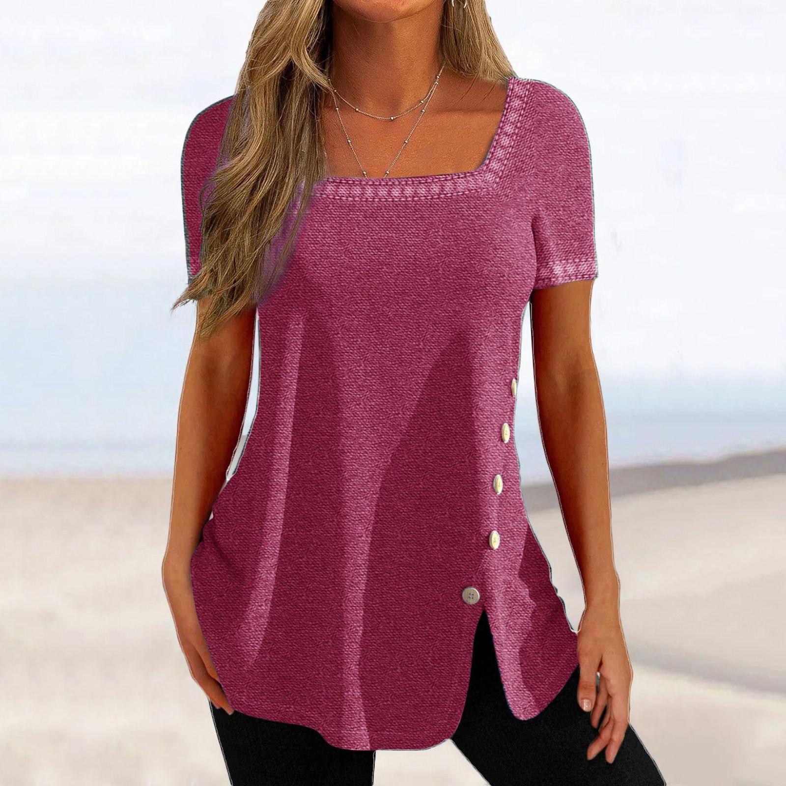 Ladies Spring Summer Fashion Casual Color Short Sleeve Button Round Neck Loose T-Shirt Top XXXXXL красный
Ladies Spring Summer Fashion Casual Color Short Sleeve Button Round Neck Loose T-Shirt Top XXXXXL красный
