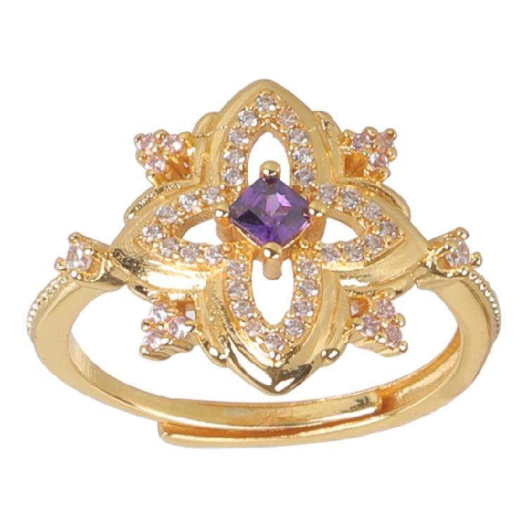 Royal courts Style Open Band Ring Intricate Floral Cutout Design Purple Crystal Accent Sturdy Metal For Special Event 1
Royal courts Style Open Band Ring Intricate Floral Cutout Design Purple Crystal Accent Sturdy Metal For Special Event 1