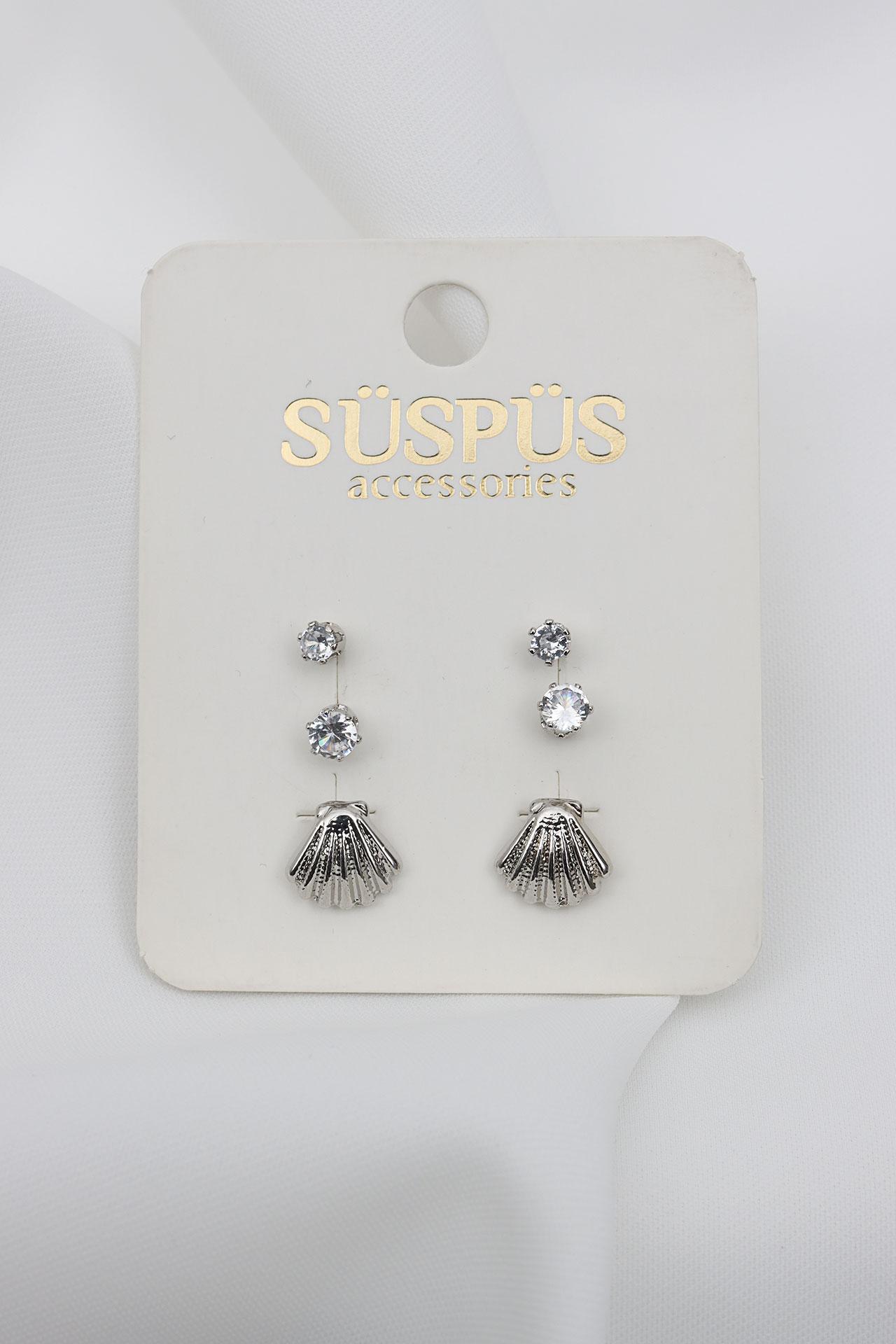 Набор из 6 серег серебряного цвета с одиночными камнями-устрицами
Набор из 6 серег серебряного цвета с одиночными камнями-устрицами