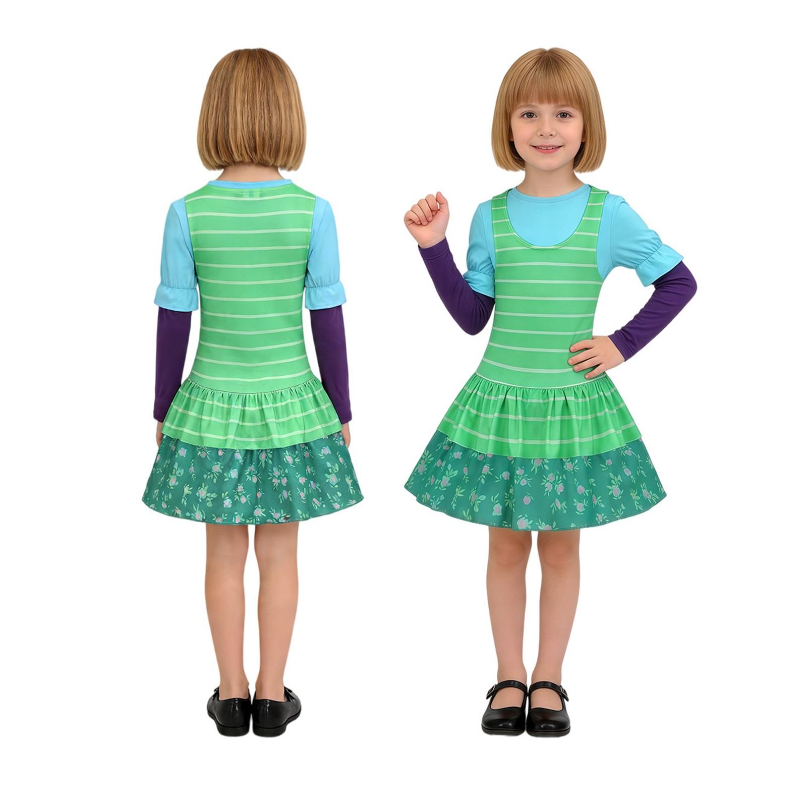 Girls Long Sleeve Layered Dress Costume with Striped Bodice and Floral Skirt for Role Play and Dress Up Events Suitable for Various Occasions 110 зелёный
Girls Long Sleeve Layered Dress Costume with Striped Bodice and Floral Skirt for Role Play and Dress Up Events Suitable for Various Occasions 110 зелёный