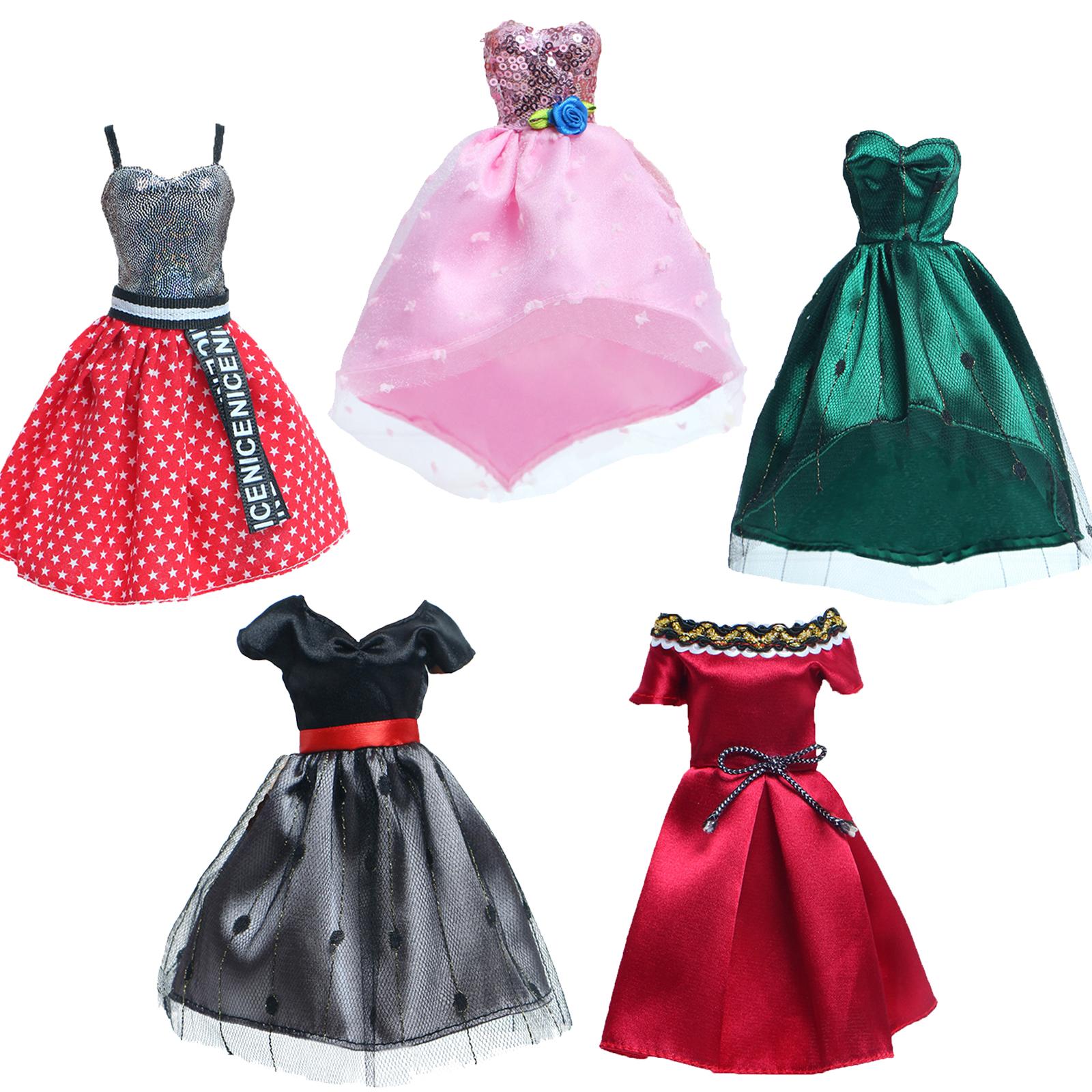Fashion Doll Clothes 5 Pcs/Set Daily Wear Dress Shiny Mini Gown Lace Pink Green Outfit Kids Toy Accessories Gift
Fashion Doll Clothes 5 Pcs/Set Daily Wear Dress Shiny Mini Gown Lace Pink Green Outfit Kids Toy Accessories Gift