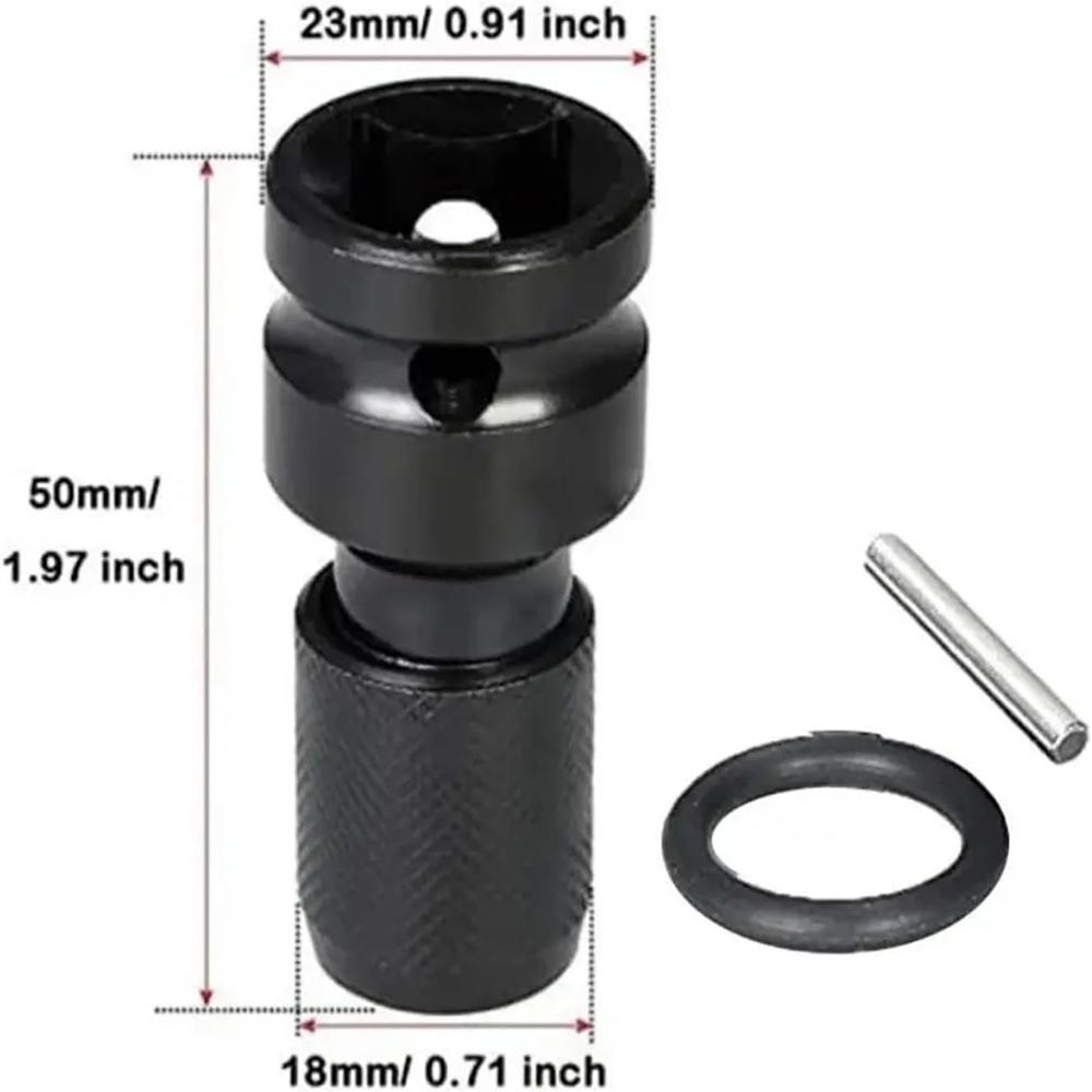 Impact Wrench Adapter 1/2 to 1/4 HEX Quick Change Socket Converter Ratchet Tool Drive Sleeve Female Female Quick Release чорний
Impact Wrench Adapter 1/2 to 1/4 HEX Quick Change Socket Converter Ratchet Tool Drive Sleeve Female Female Quick Release чорний