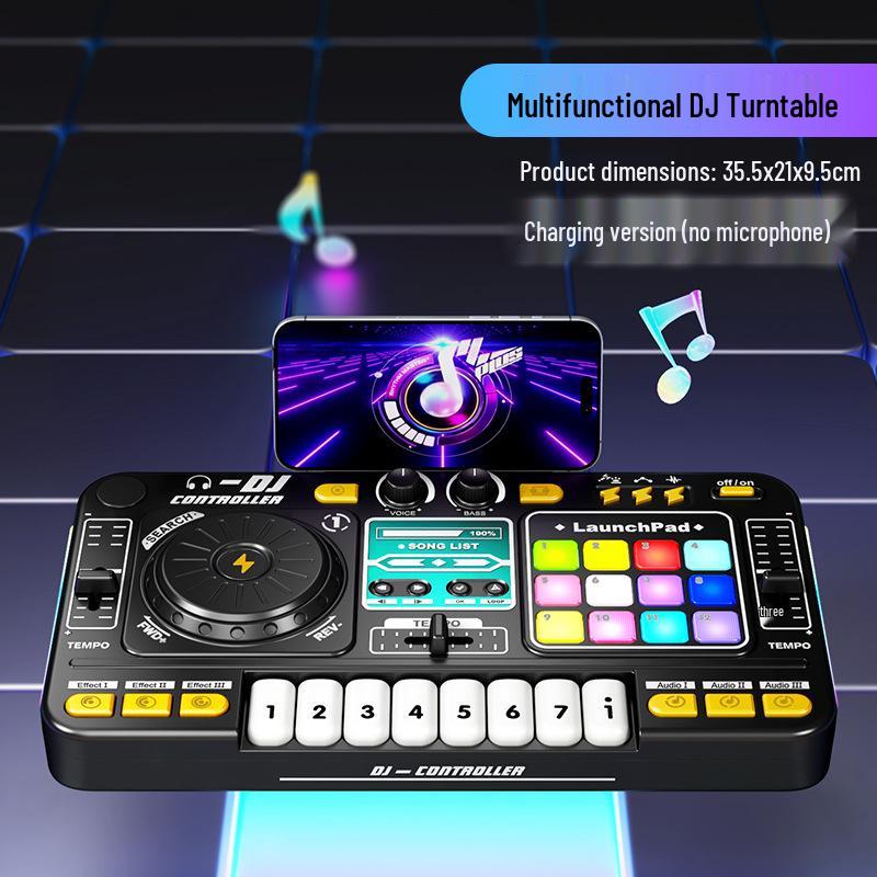 Multifunctional Bluetooth DJ Turntable Toy for Kids with Microphone
Multifunctional Bluetooth DJ Turntable Toy for Kids with Microphone