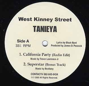 12inch Record TANIEYA - California Party NONE WEST KINNEY STR US Rap & Hip-Hop/R&B Used
12inch Record TANIEYA - California Party NONE WEST KINNEY STR US Rap & Hip-Hop/R&B Used
